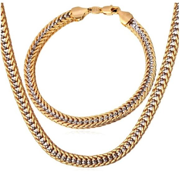 New Mens "Maximus" Two-Tone Necklace - Picture 3 of 5